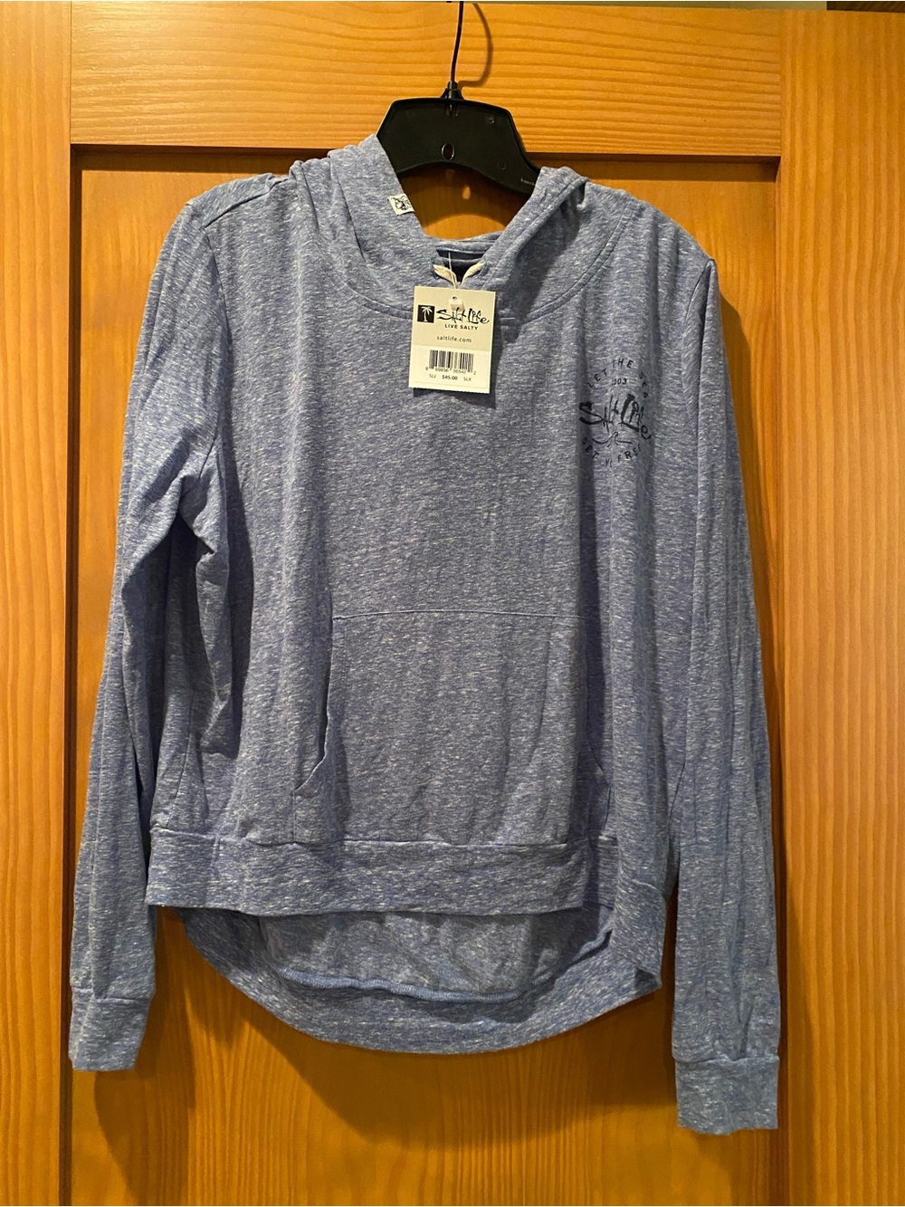 Salt Life Women’s Salt Wash Blue Let The Sea Set You Free Hoodie NWT Size S